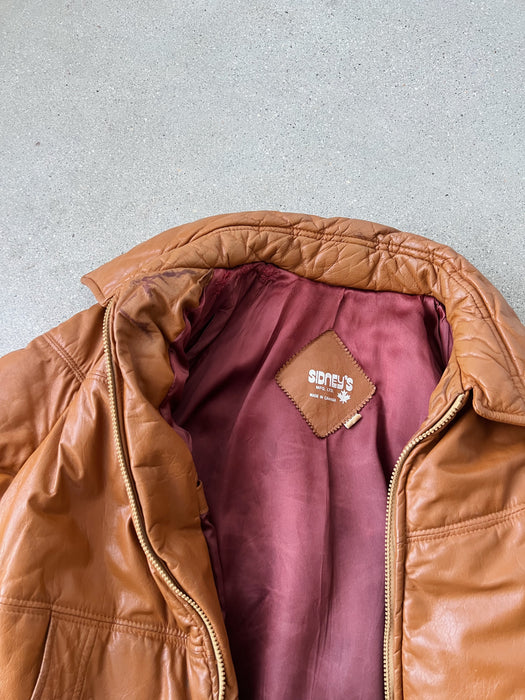Camel Leather Bomber | L
