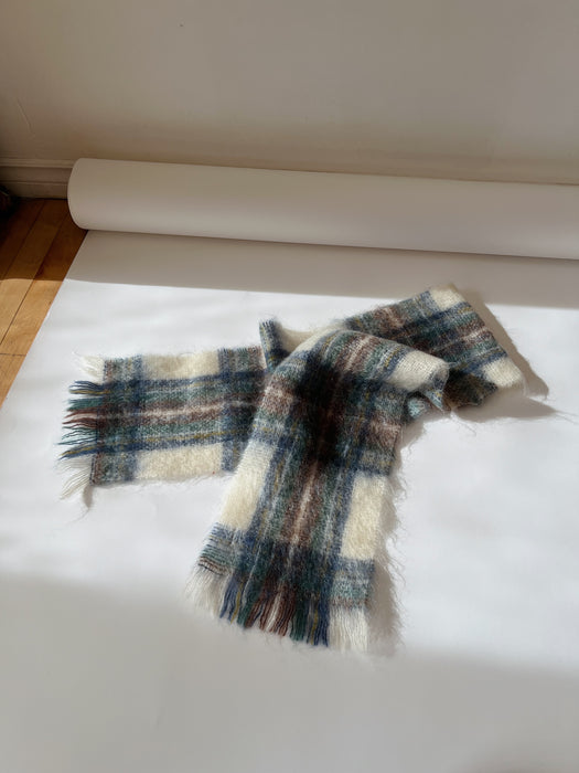 Plaid Mohair Scarf