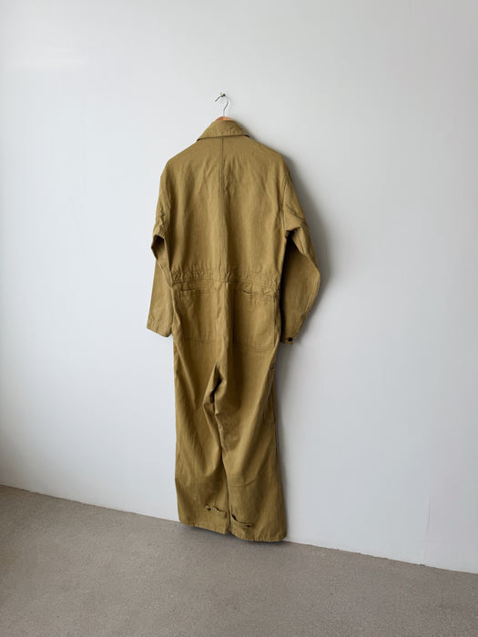 Olive Cotton Coveralls | L