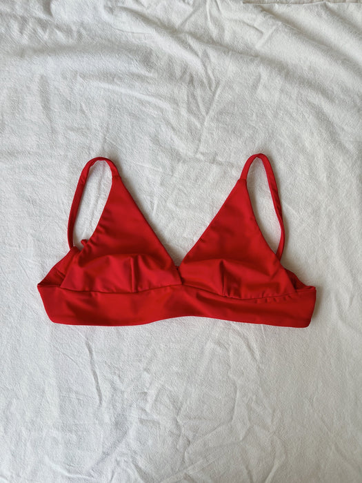 Five of Hearts Plunge Bikini Top