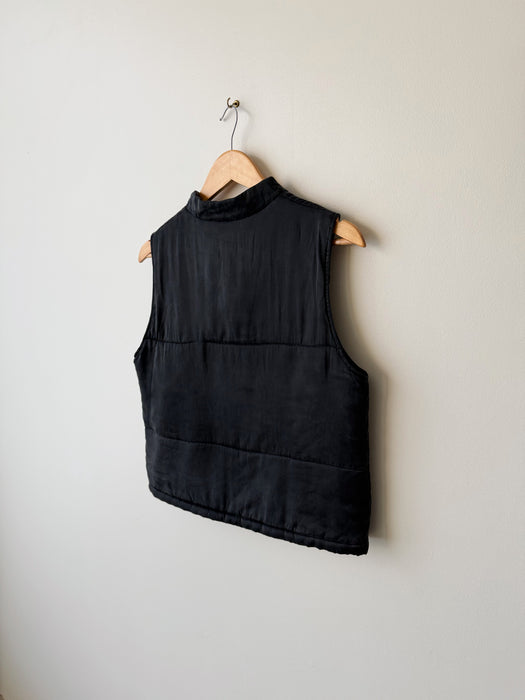 Black Silk Vest | XS