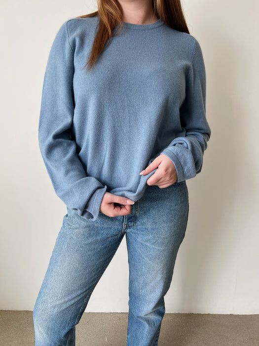 Sky Blue Cashmere Sweater | XL