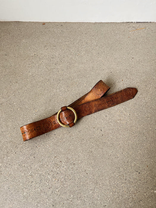 Bronze Buckle Leather Belt