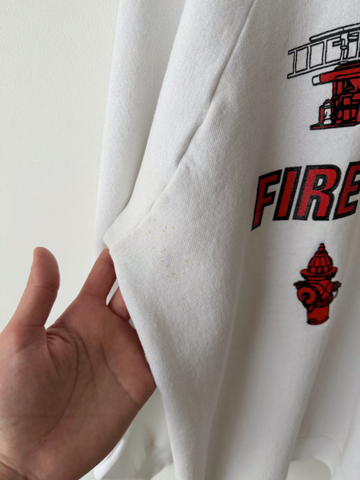 White Fire Fighter Crewneck | XL