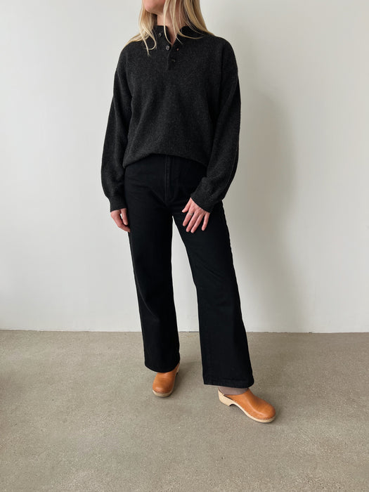 Charcoal Lambswool Sweater | M