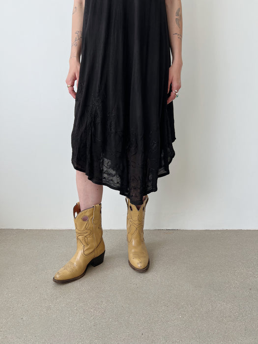 Black Rayon Dress | M/L