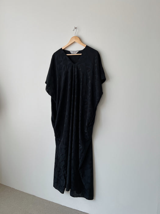 Black Satin Muumuu | L