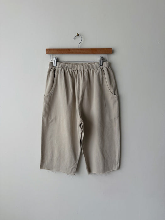 Beige Cut Off Shorts | S