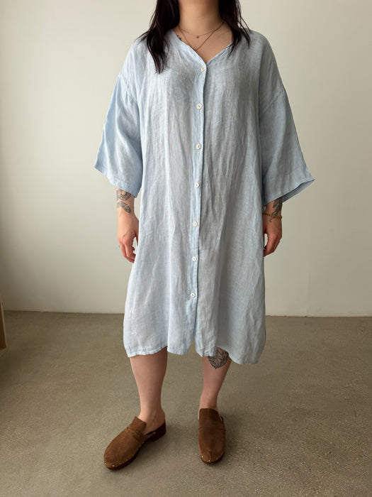 Sky Blue Button Down Dress | XL