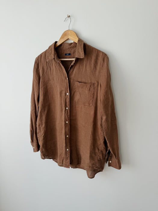 Brown Linen Shirt | M