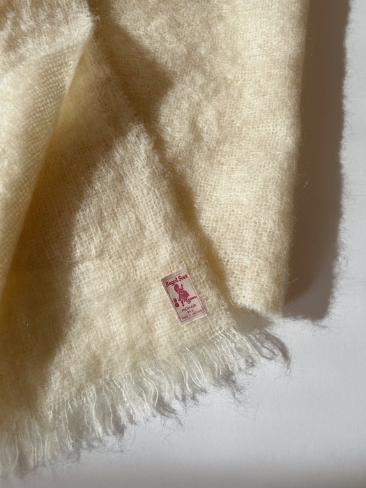 Cream Mohair Scarf