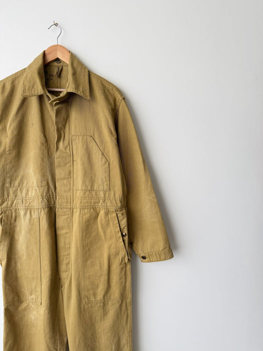 Olive Cotton Coveralls | L