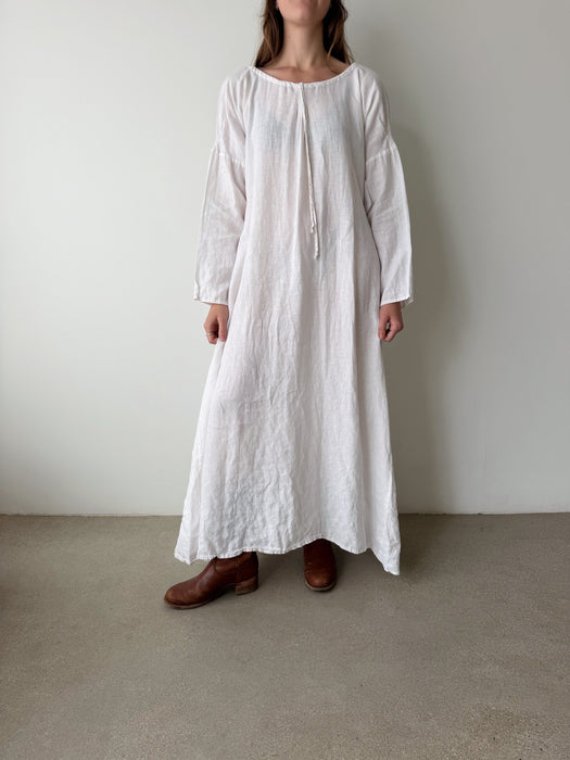 White Linen Dress | XL