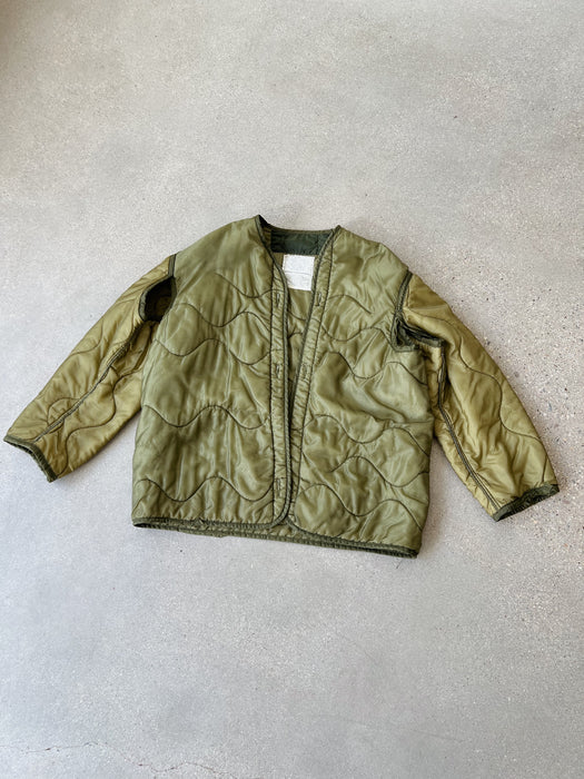 Distressed Quilted Army Liner | L
