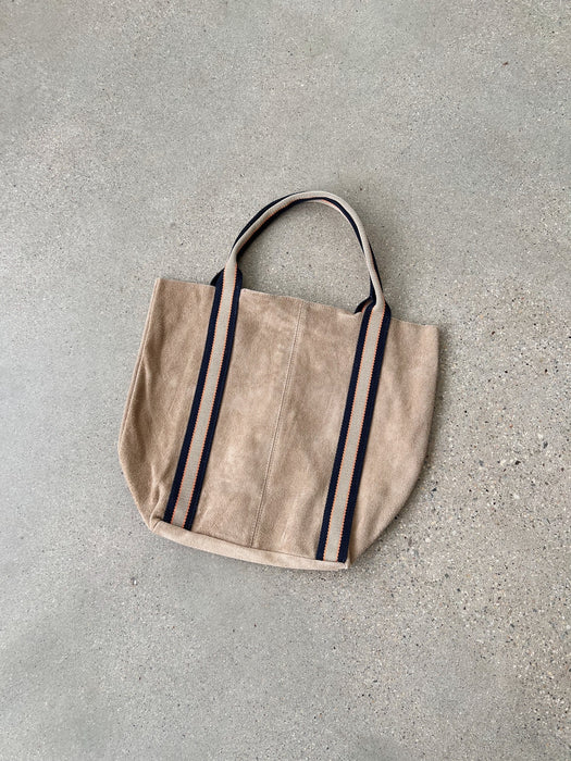 Suede Leather Tote Bag