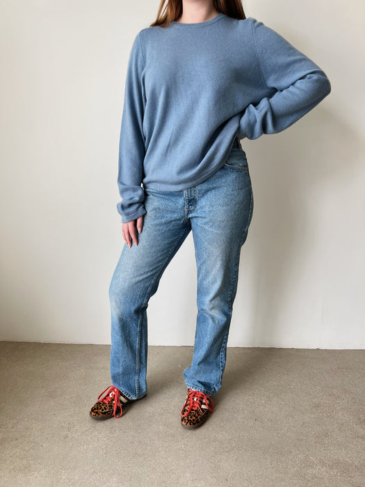 Sky Blue Cashmere Sweater | XL