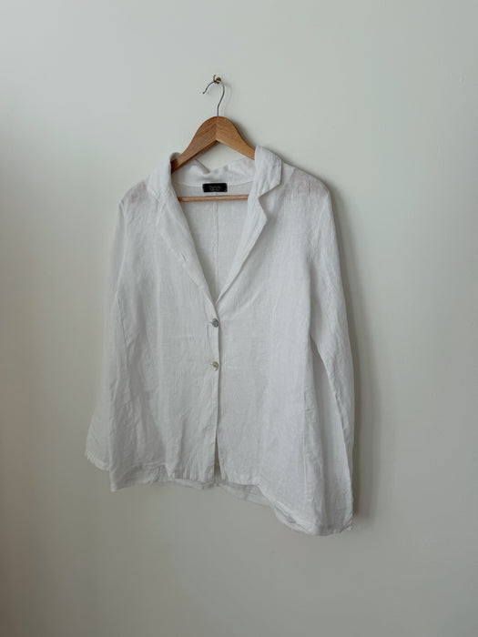 White Linen Blazer | M