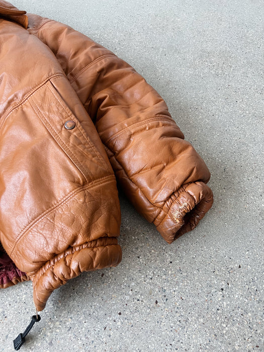 Camel Leather Bomber | L