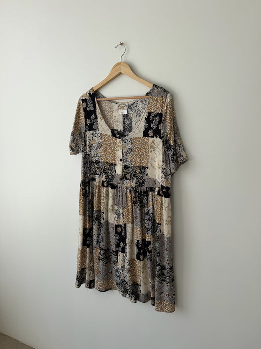 Patterned Baby Doll Dress | L