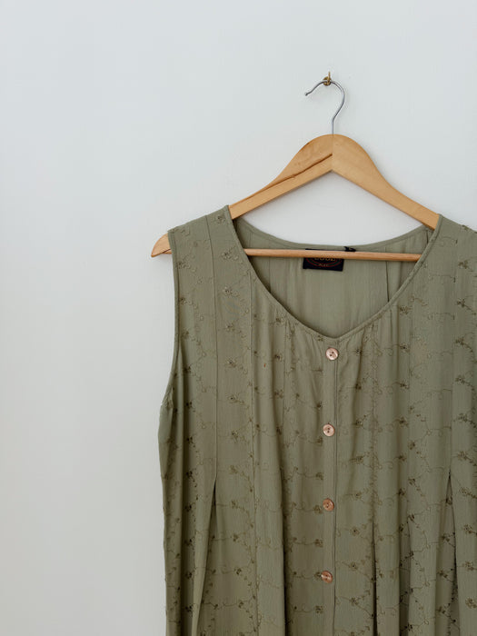 Sage Floral Dress | 2XL