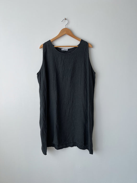 Charcoal Linen Dress | XL