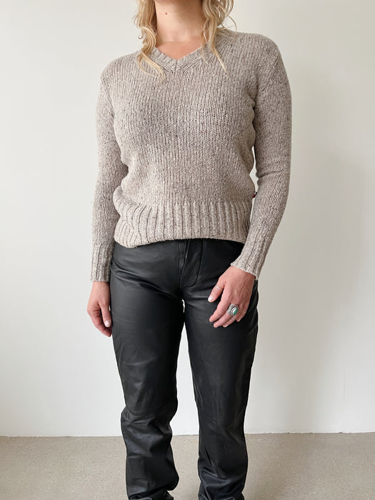 Marled Knit Sweater | S