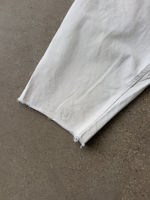 White Denim Cut Offs | 33