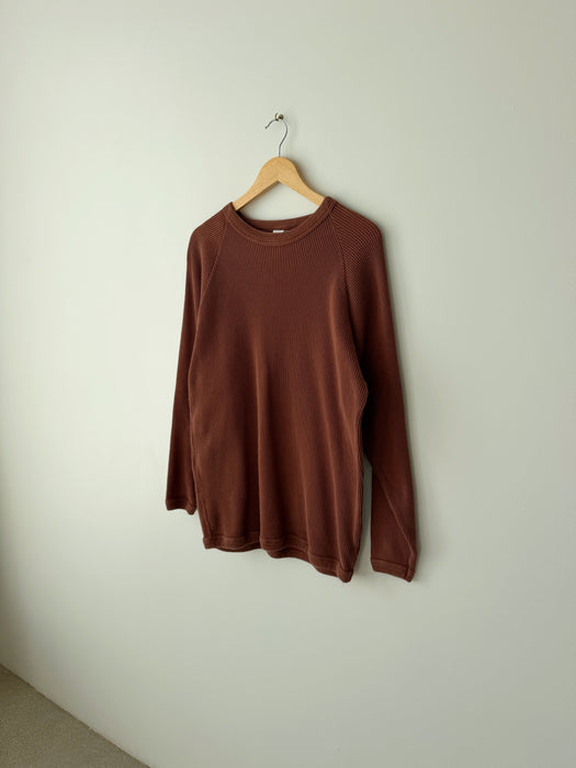 Penny Brown Waffle Long Sleeve | L