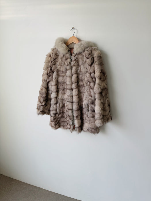 Mink Parka With Fox Fur Trim | XS/S
