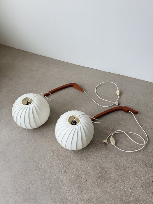 Mid Century Accordion Wall Lamp Set