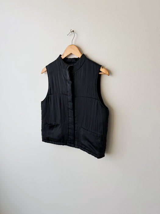Black Silk Vest | XS