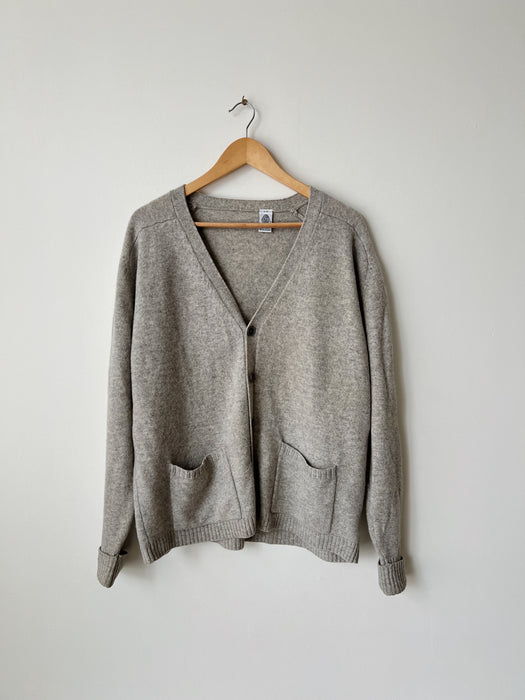 Grey Wool Cardigan | L
