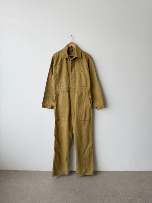 Olive Cotton Coveralls | L