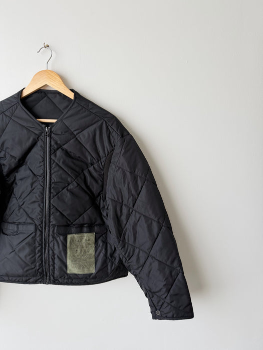 Black Quilted Liner Jacket | M