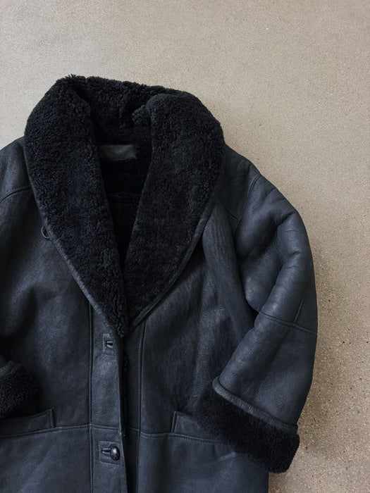 Black Sherpa Coat | L/XL