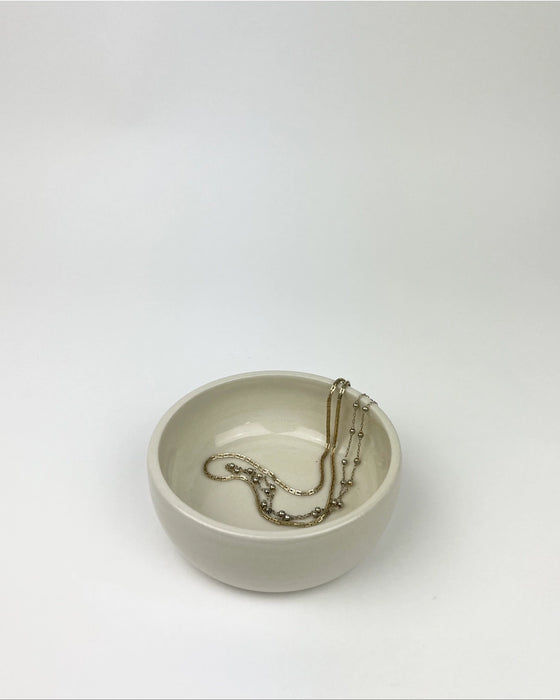 Handmade Ceramic Jewellery Dish - Cream