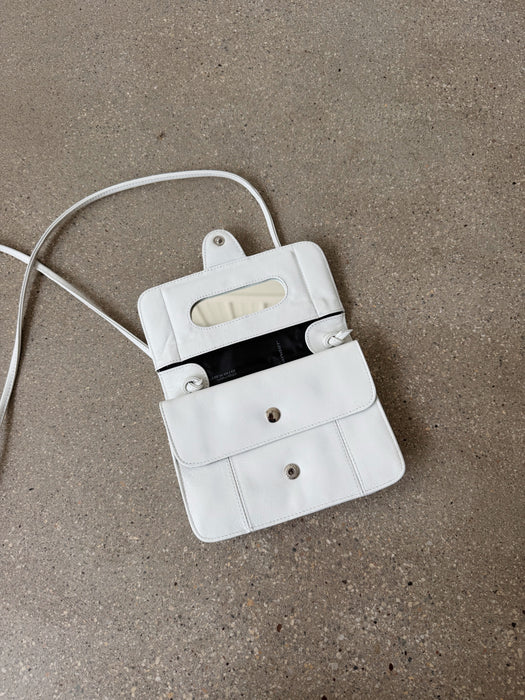 White Leather Mini Purse