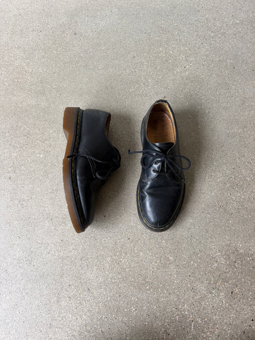 Black Leather Dr Martens Oxford Shoes | 7