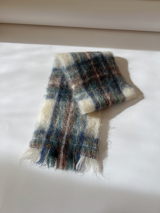 Plaid Mohair Scarf