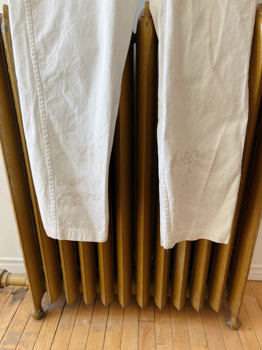 Distressed White Coveralls | M