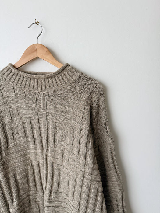 Beige Cotton Sweater | L/XL