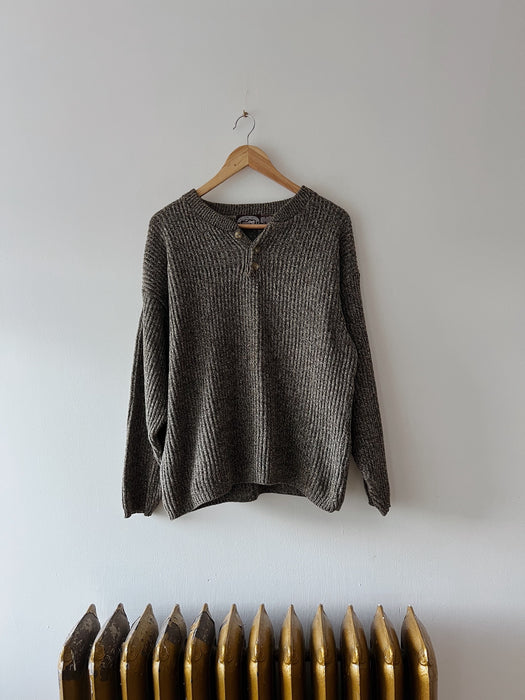 Marled Olive Henley | M