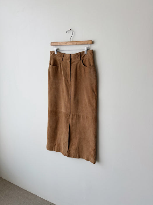 Tan Leather Skirt | 30