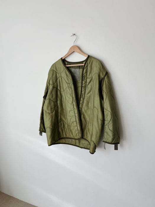 Distressed Quilted Army Liner | L