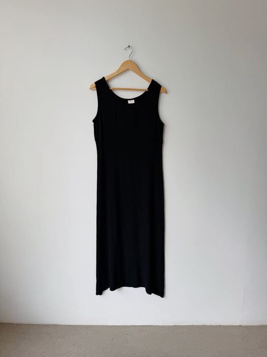 Black Waffle Dress | L