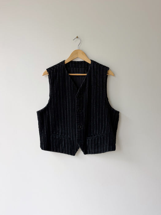 Black Corduroy Vest | M