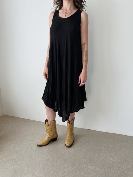 Black Rayon Dress | M/L