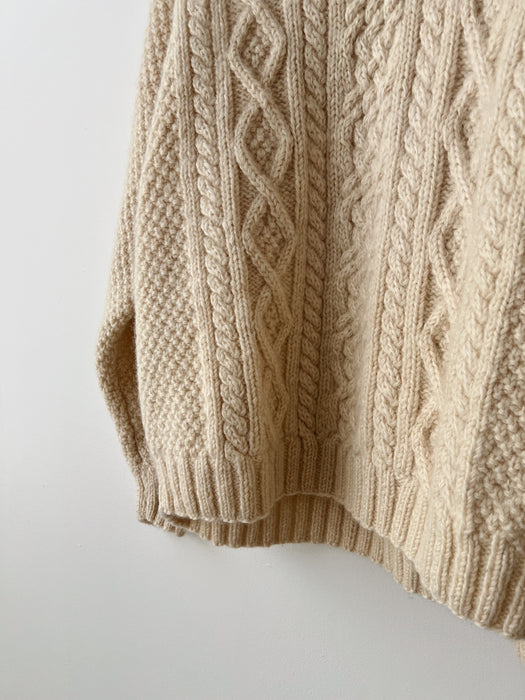 Chunky Knit Wool Sweater | XL