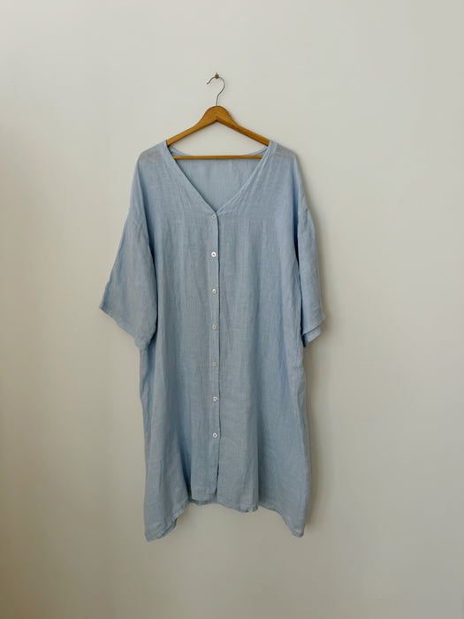 Sky Blue Button Down Dress | XL