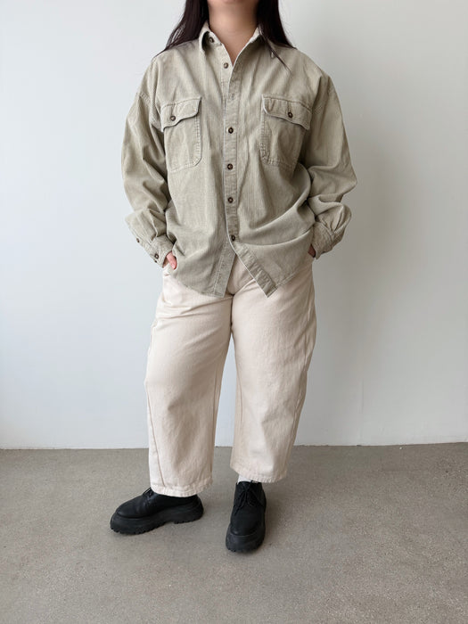 Beige Corduroy Button up | XL
